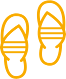 Ícone de um par de chinelo amarelo